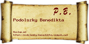 Podolszky Benedikta névjegykártya